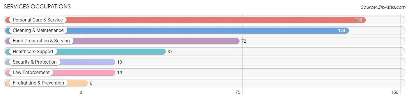 Services Occupations in Zip Code 04256