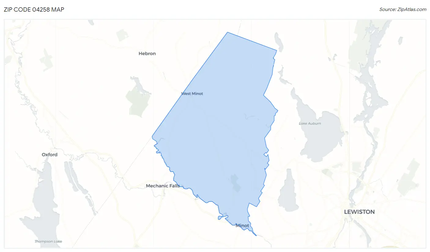 Zip Code 04258 Map