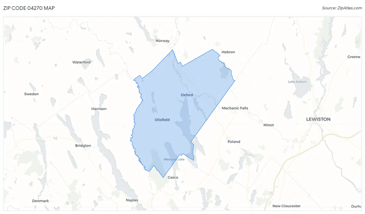 Zip Code 04270 Map