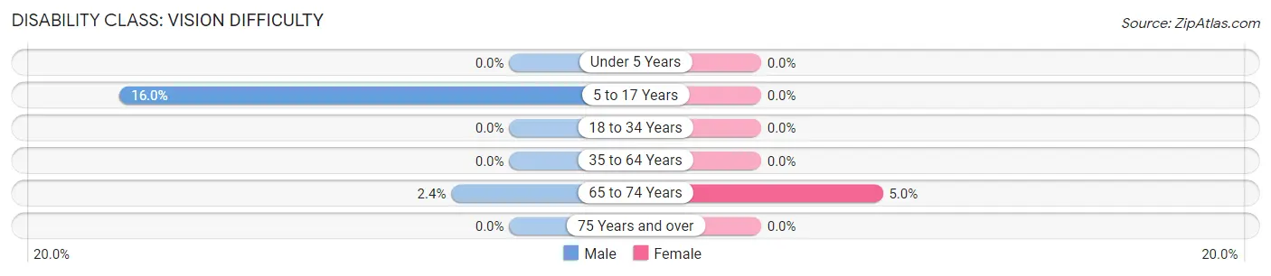 Disability in Zip Code 04275: <span>Vision Difficulty</span>