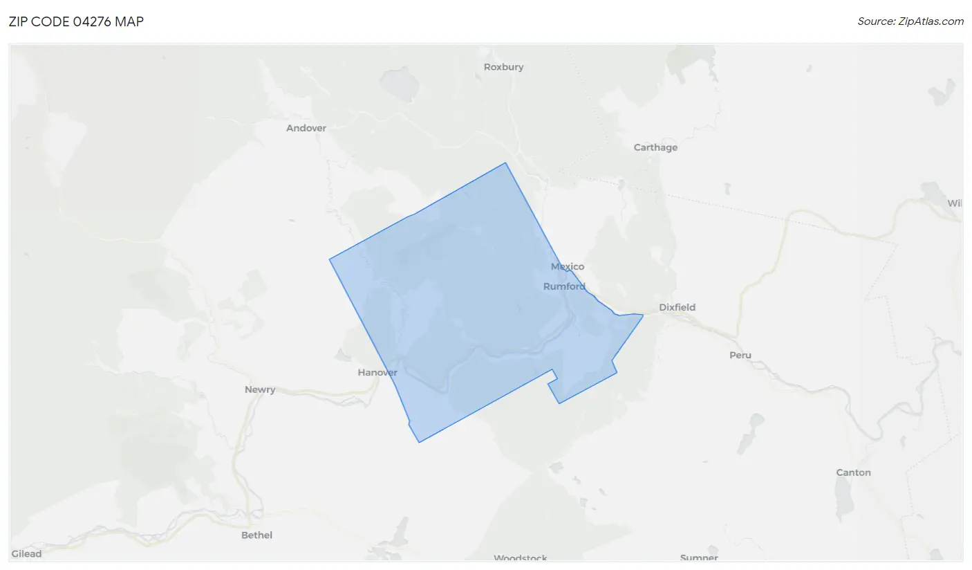 Zip Code 04276 Map