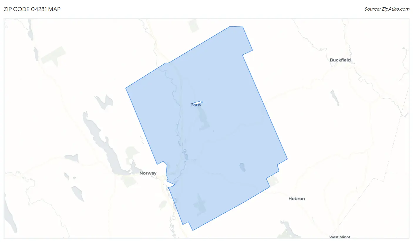 Zip Code 04281 Map