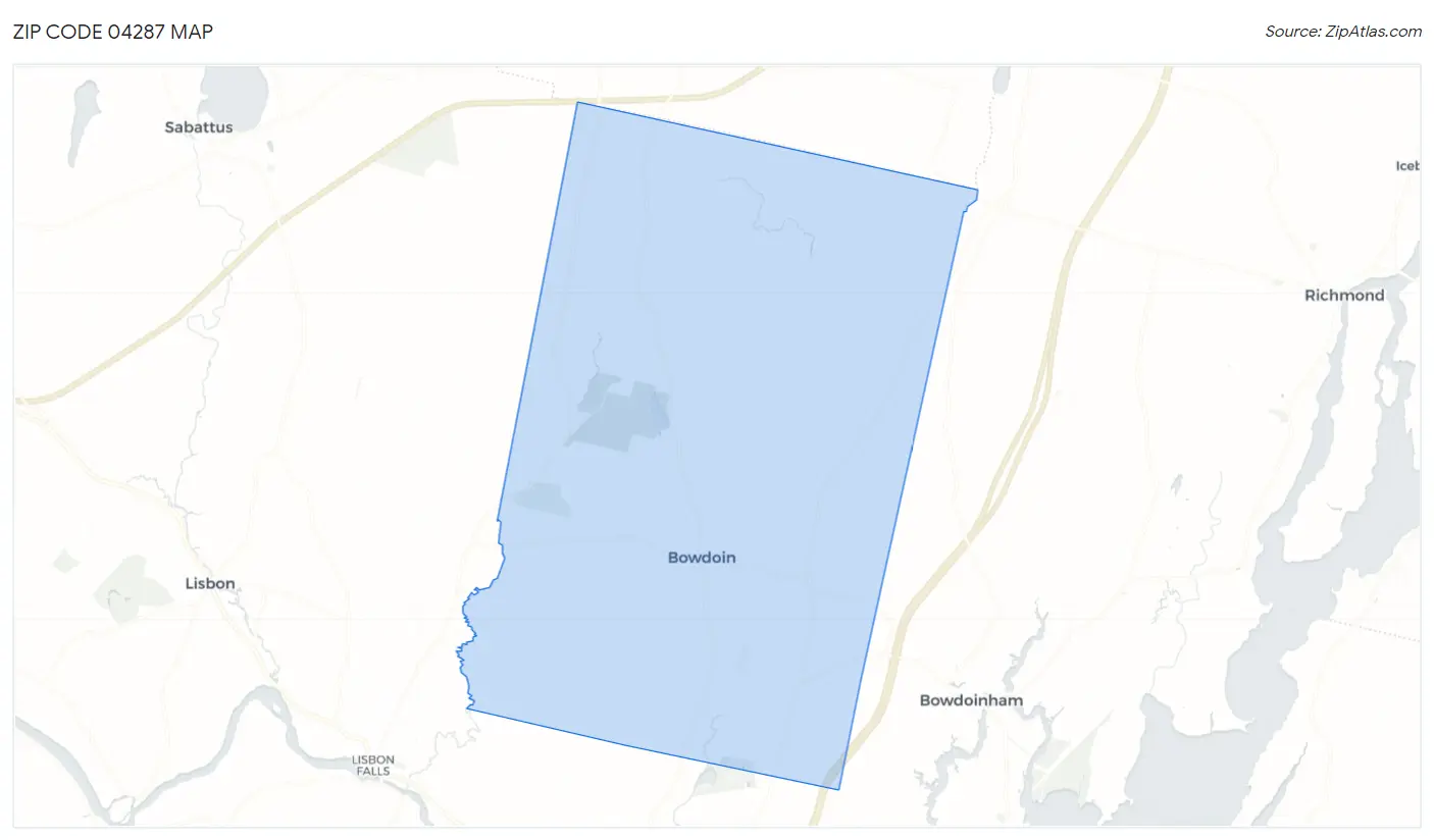 Zip Code 04287 Map