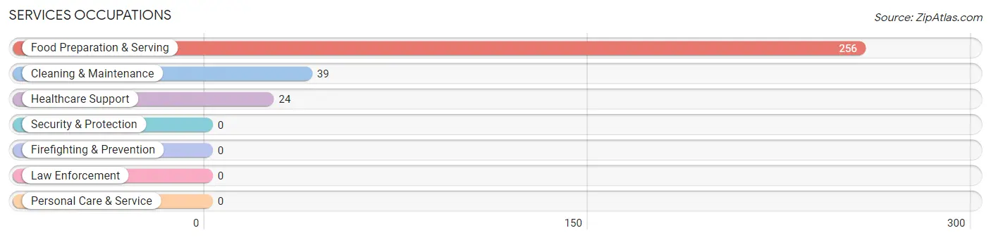 Services Occupations in Zip Code 04347