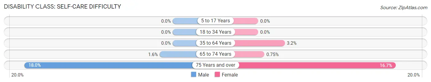 Disability in Zip Code 04349: <span>Self-Care Difficulty</span>