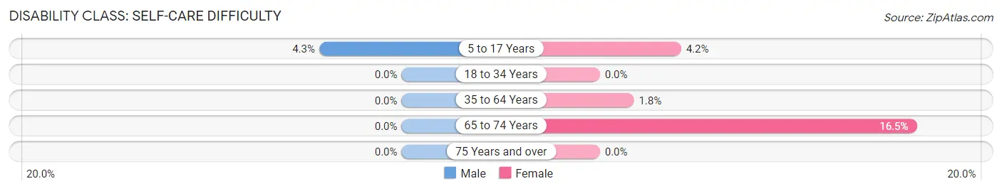 Disability in Zip Code 04355: <span>Self-Care Difficulty</span>