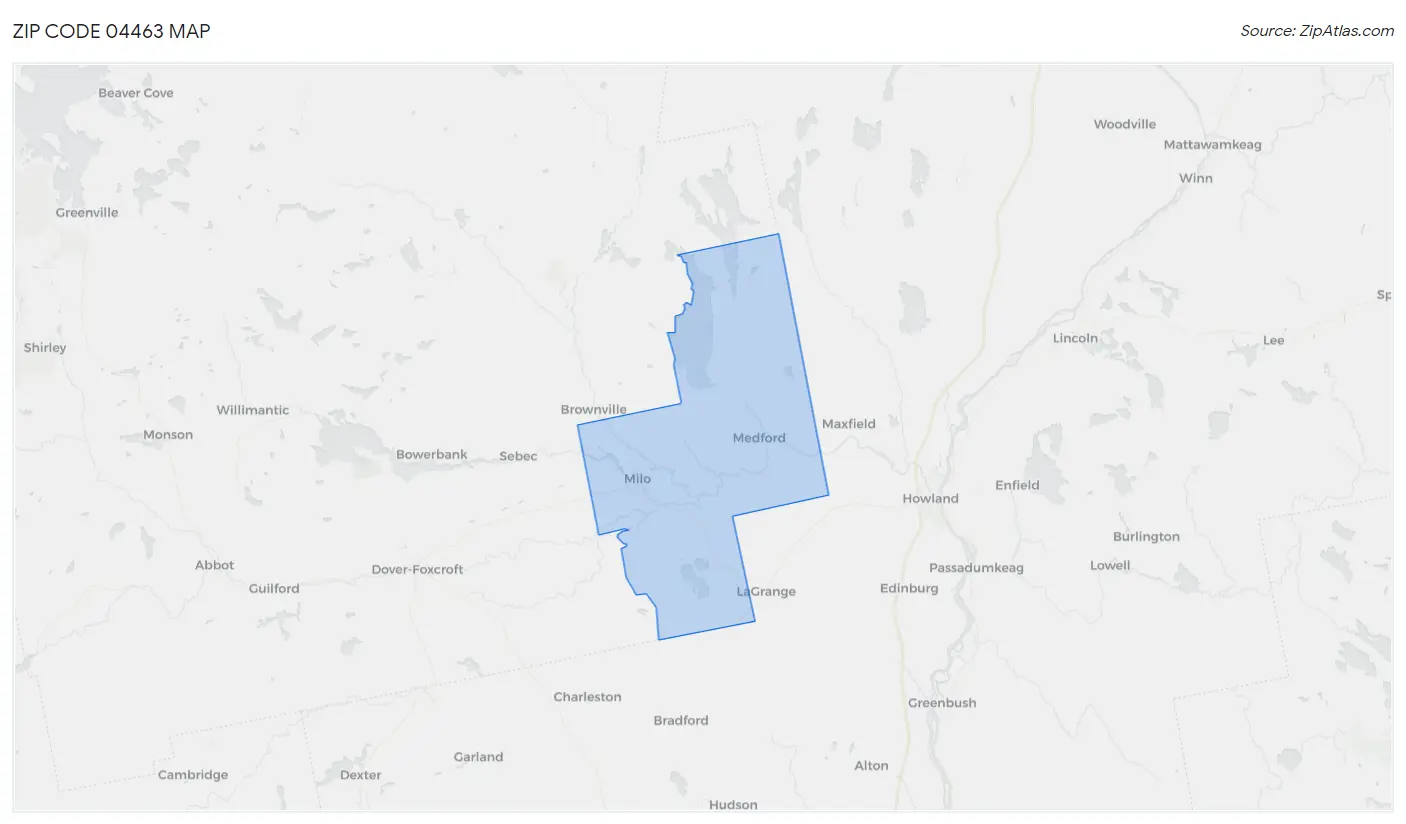 Zip Code 04463 Map