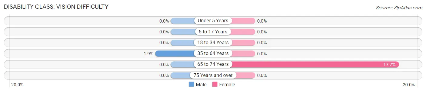 Disability in Zip Code 04491: <span>Vision Difficulty</span>