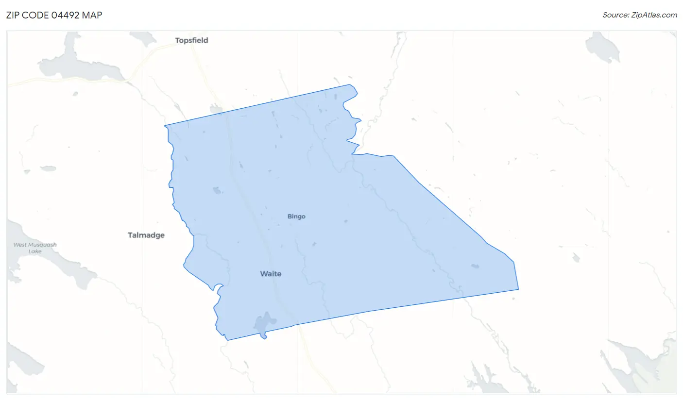 Zip Code 04492 Map
