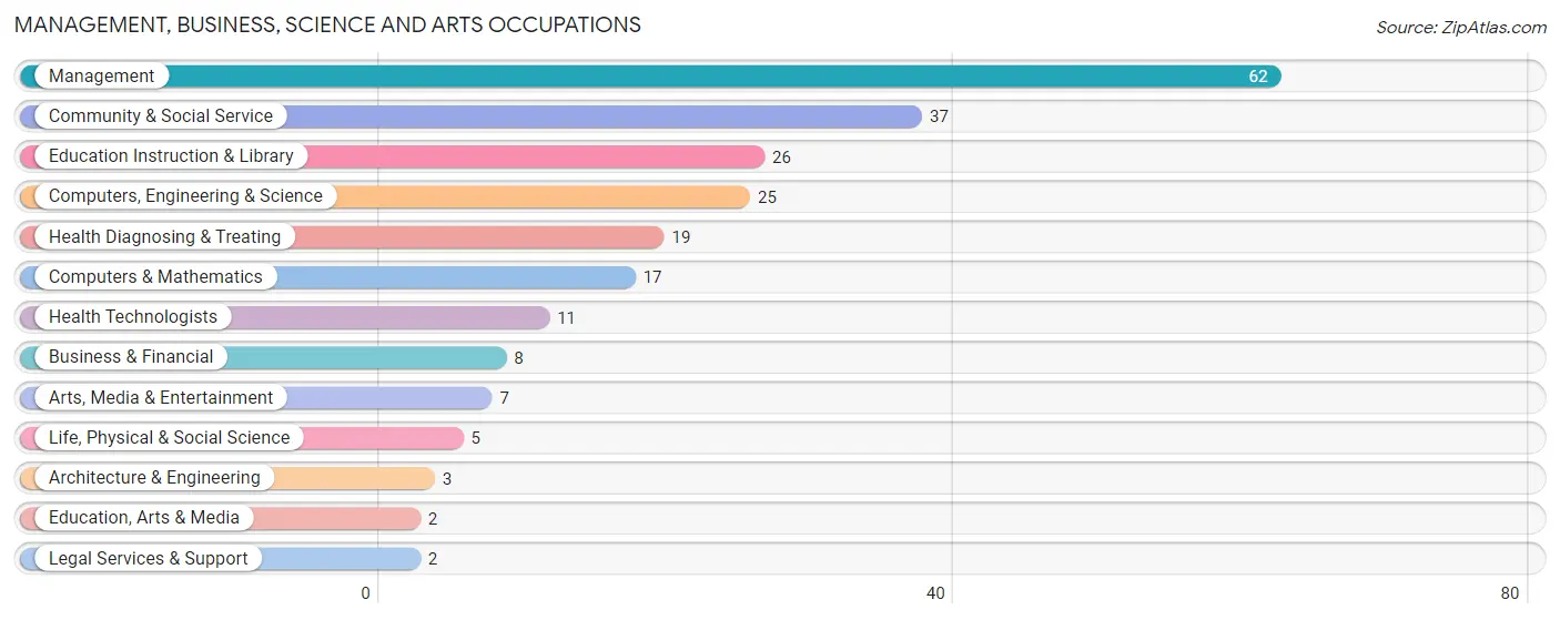 Management, Business, Science and Arts Occupations in Zip Code 04535