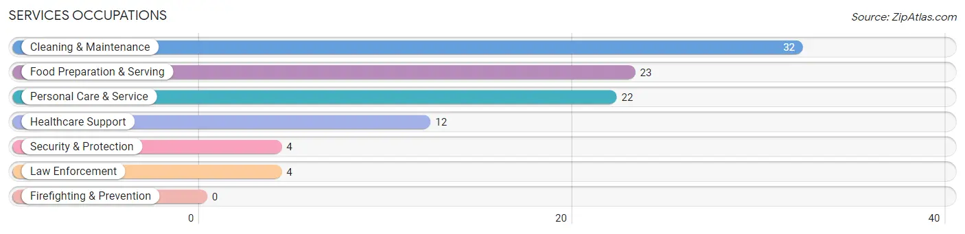 Services Occupations in Zip Code 04623