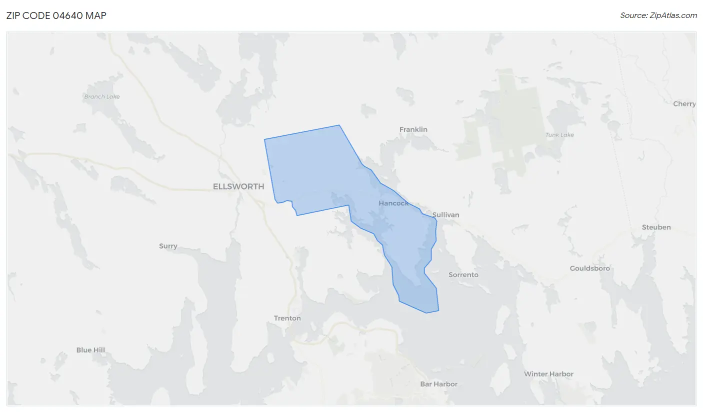 Zip Code 04640 Map