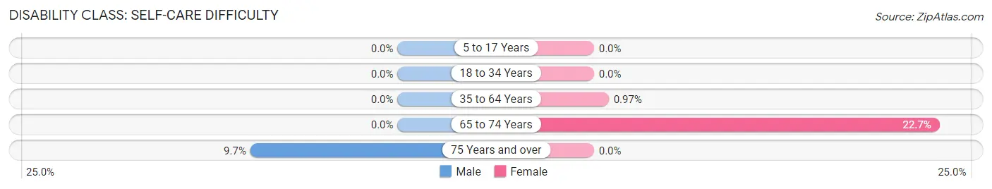 Disability in Zip Code 04649: <span>Self-Care Difficulty</span>