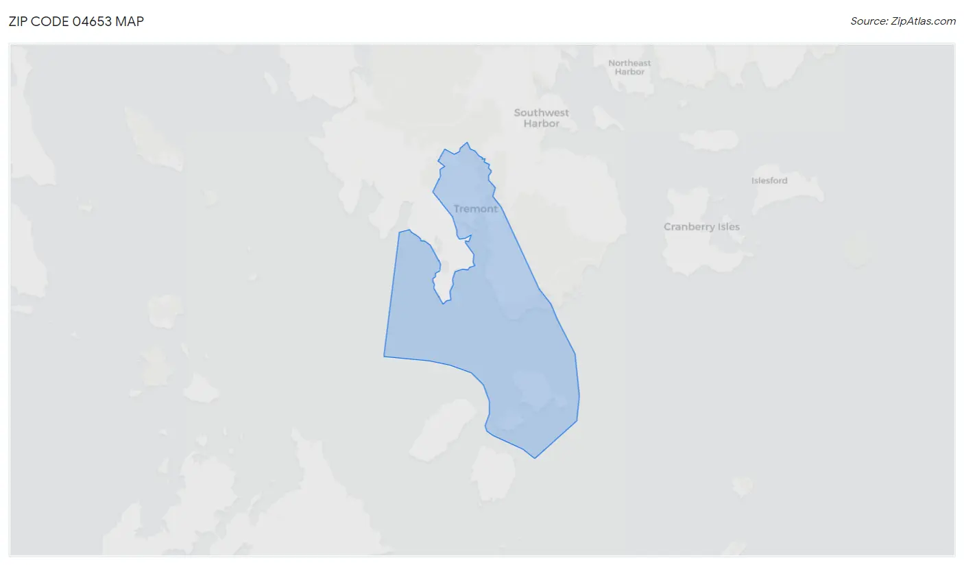 Zip Code 04653 Map