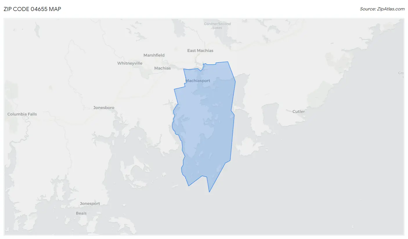 Zip Code 04655 Map