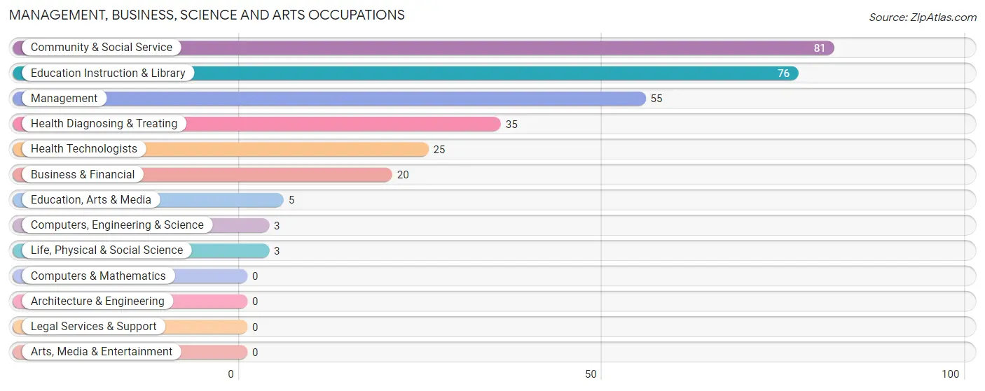 Management, Business, Science and Arts Occupations in Zip Code 04676