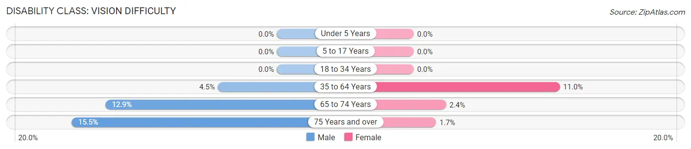 Disability in Zip Code 04739: <span>Vision Difficulty</span>