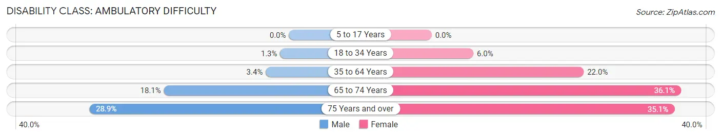 Disability in Zip Code 04743: <span>Ambulatory Difficulty</span>