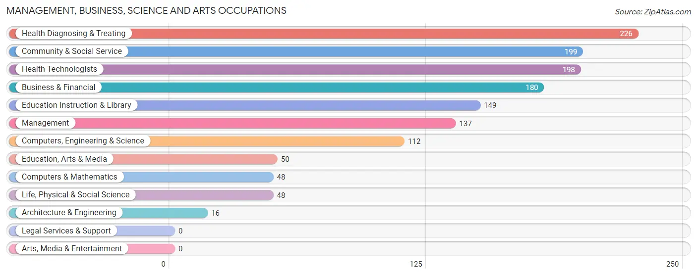 Management, Business, Science and Arts Occupations in Zip Code 04743