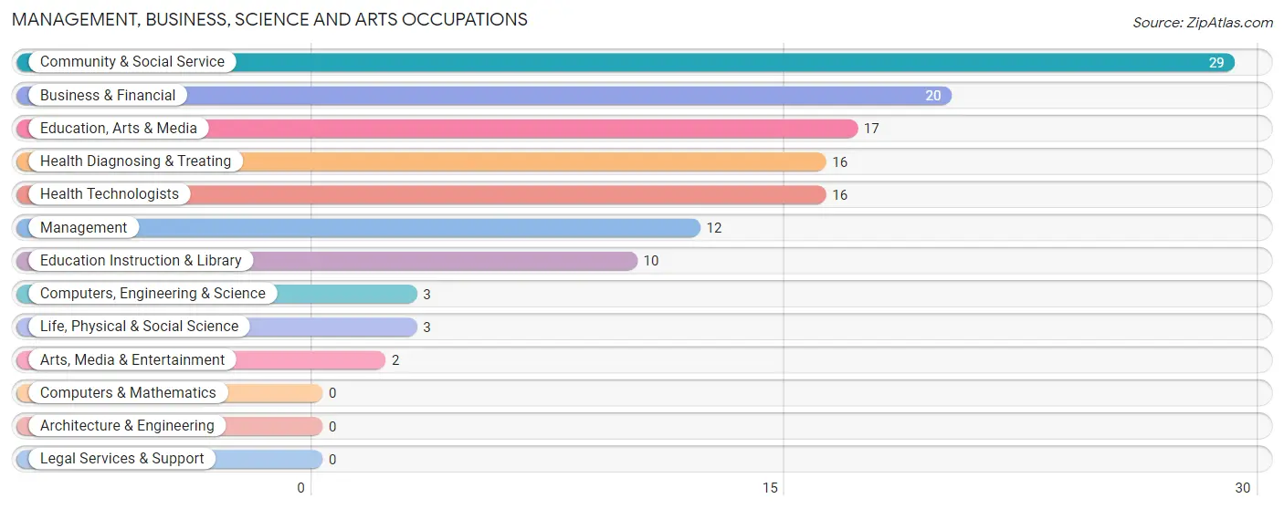 Management, Business, Science and Arts Occupations in Zip Code 04781
