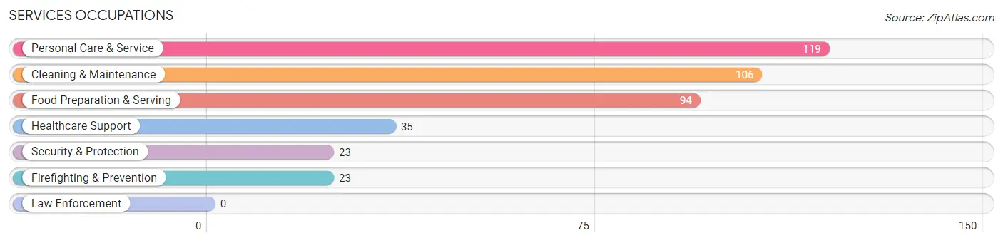 Services Occupations in Zip Code 04843