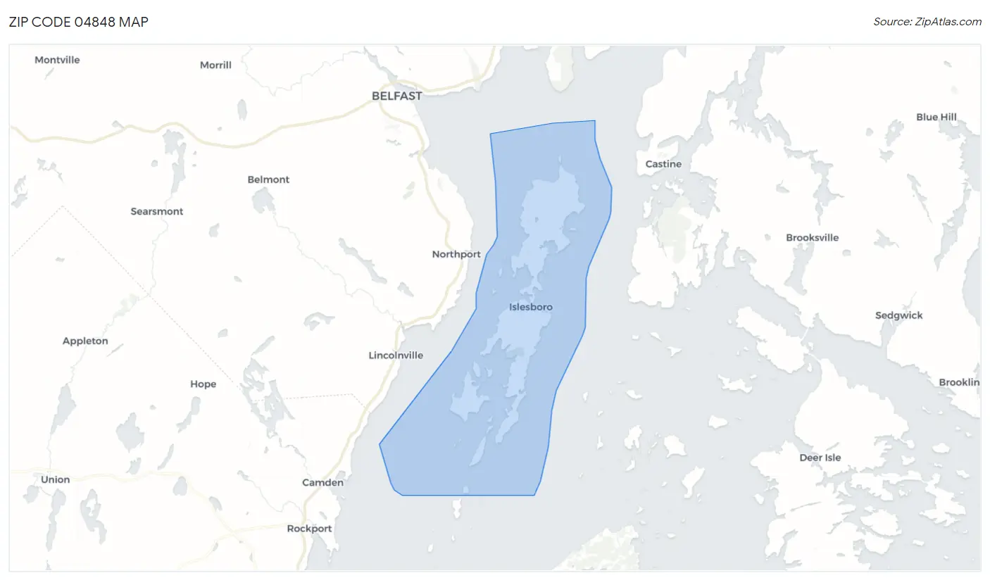 Zip Code 04848 Map