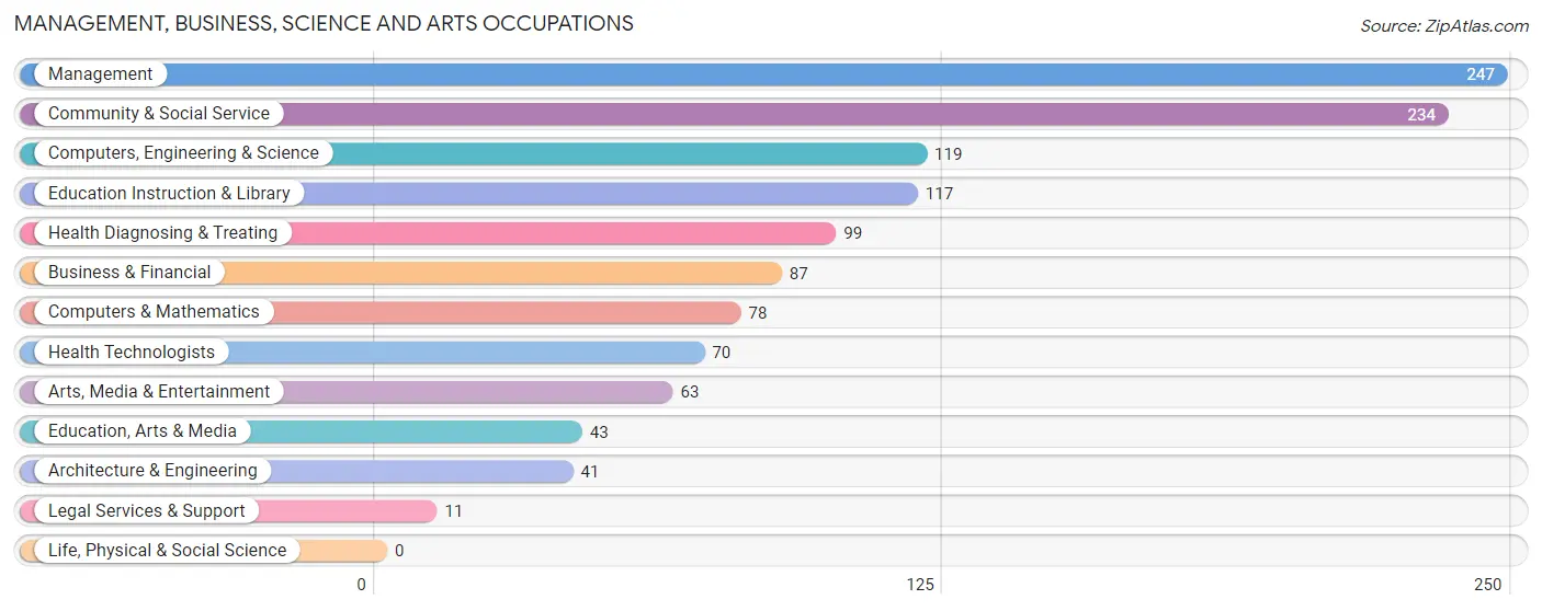 Management, Business, Science and Arts Occupations in Zip Code 04849