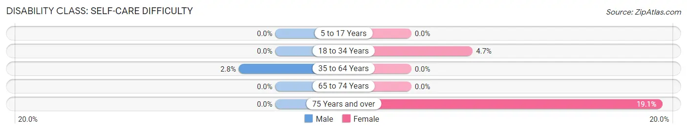 Disability in Zip Code 04856: <span>Self-Care Difficulty</span>