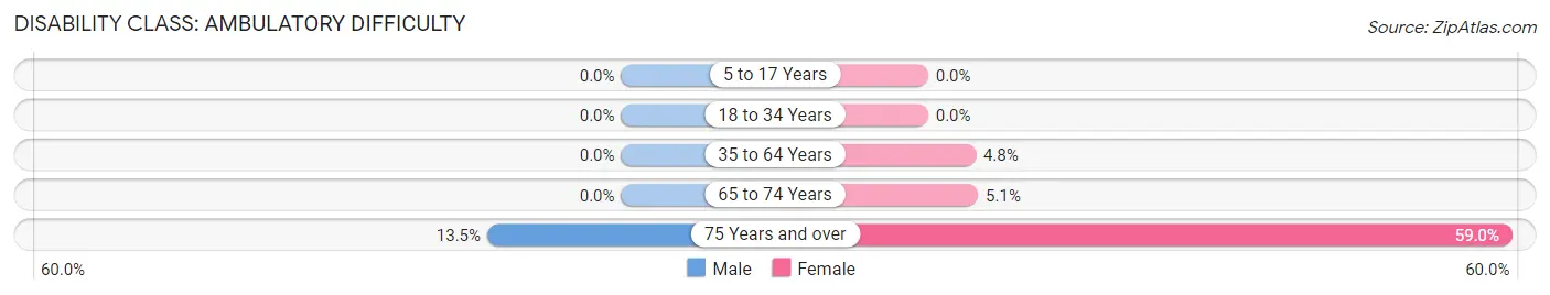 Disability in Zip Code 04860: <span>Ambulatory Difficulty</span>