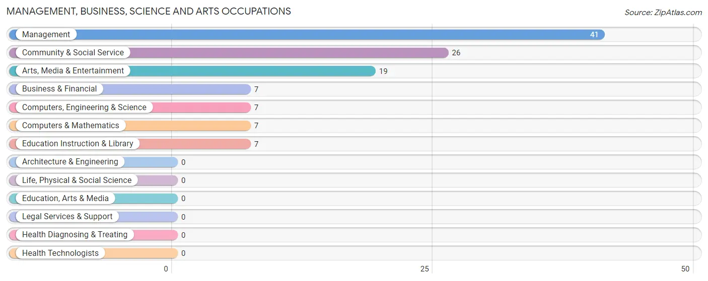 Management, Business, Science and Arts Occupations in Zip Code 04863