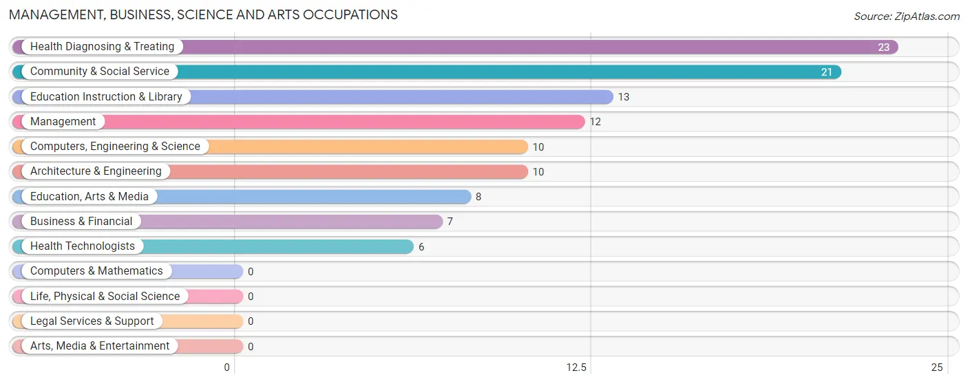 Management, Business, Science and Arts Occupations in Zip Code 04912