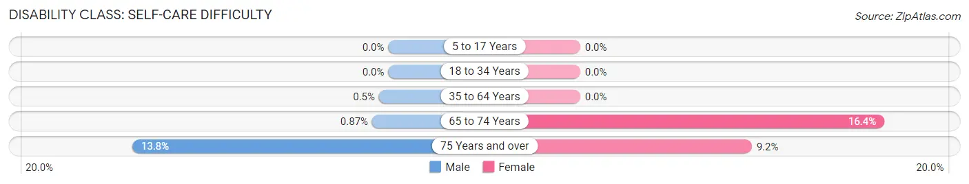 Disability in Zip Code 04930: <span>Self-Care Difficulty</span>