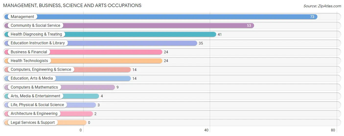 Management, Business, Science and Arts Occupations in Zip Code 04951