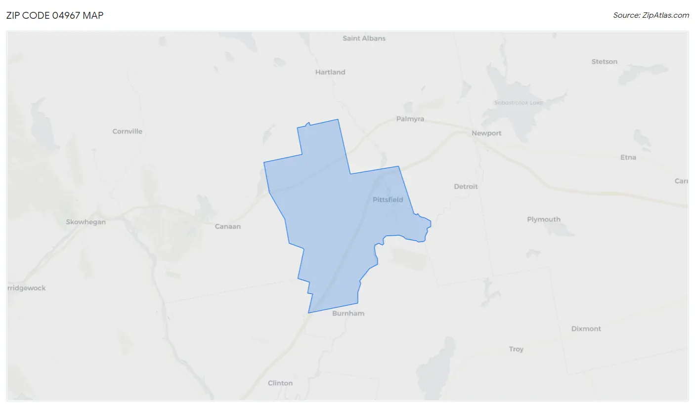 Zip Code 04967 Map