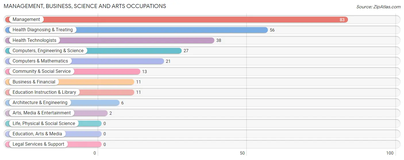 Management, Business, Science and Arts Occupations in Zip Code 04969