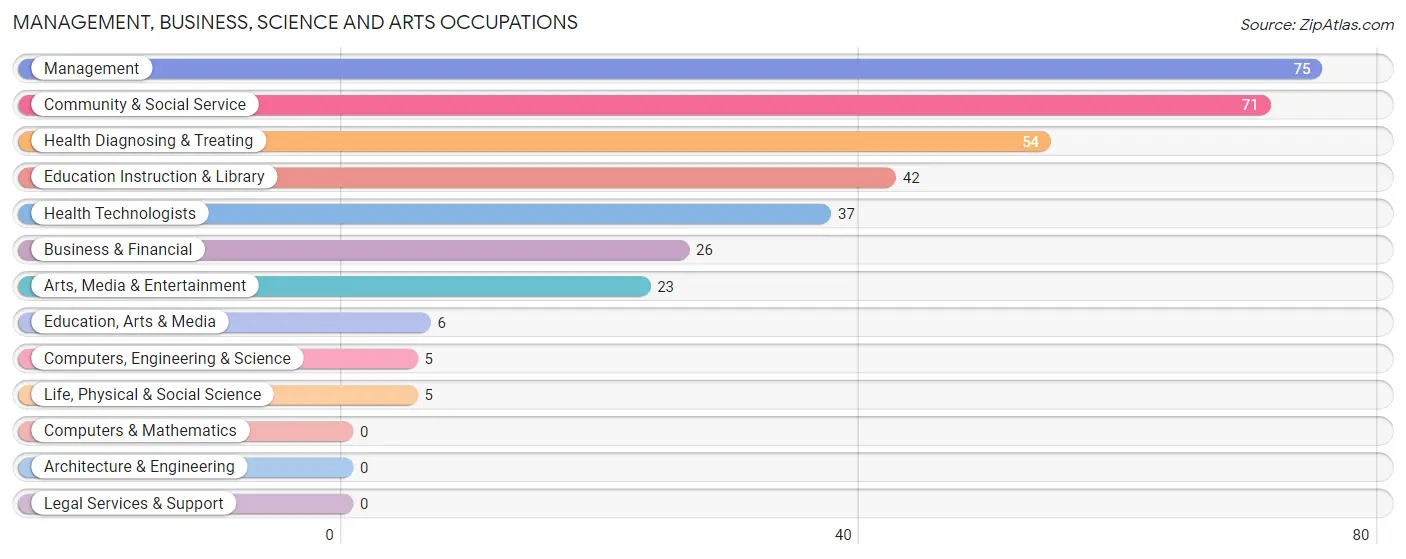 Management, Business, Science and Arts Occupations in Zip Code 04983