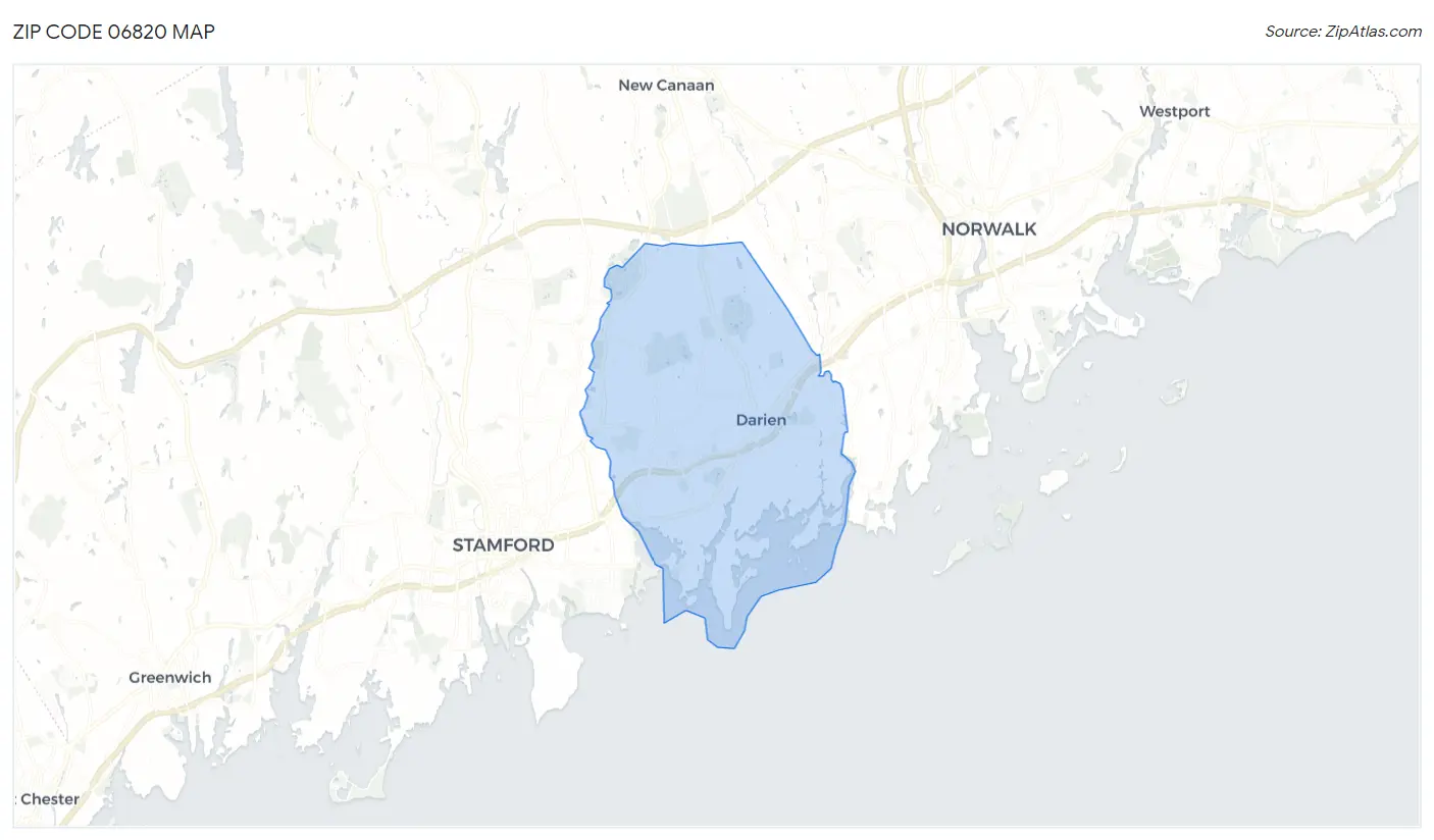 Zip Code 06820 Map