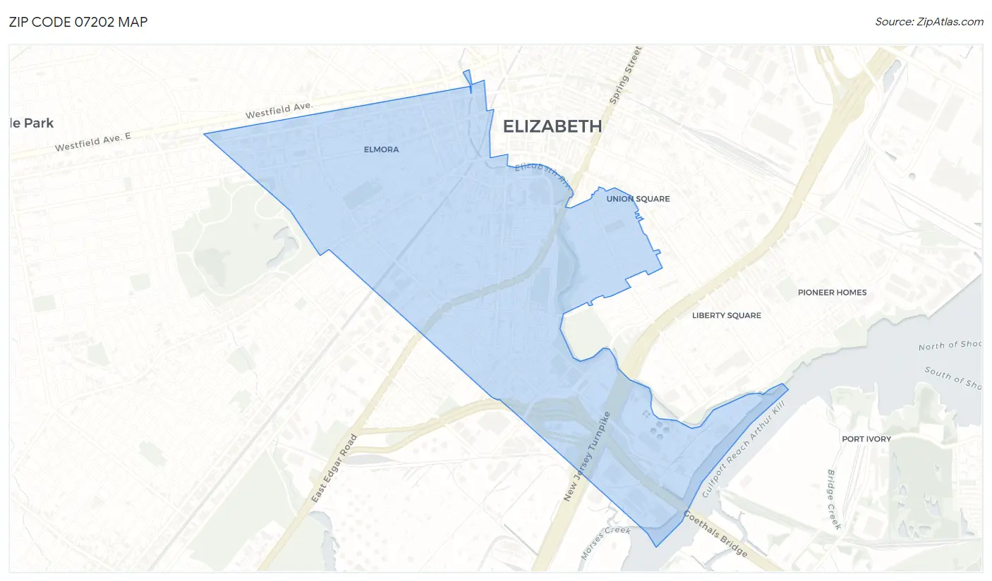 07202 Zip Code Elizabeth, NJ 2023 Zip Atlas