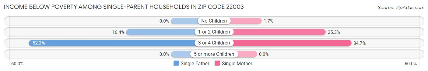 Income Below Poverty Among Single-Parent Households in Zip Code 22003