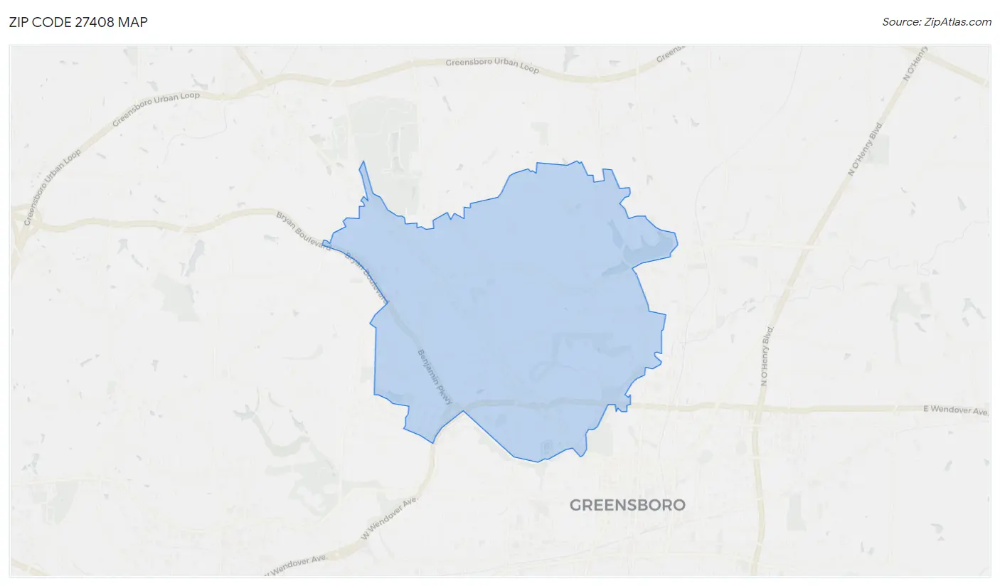 27408 Zip Code Greensboro, NC 2023 Zip Atlas