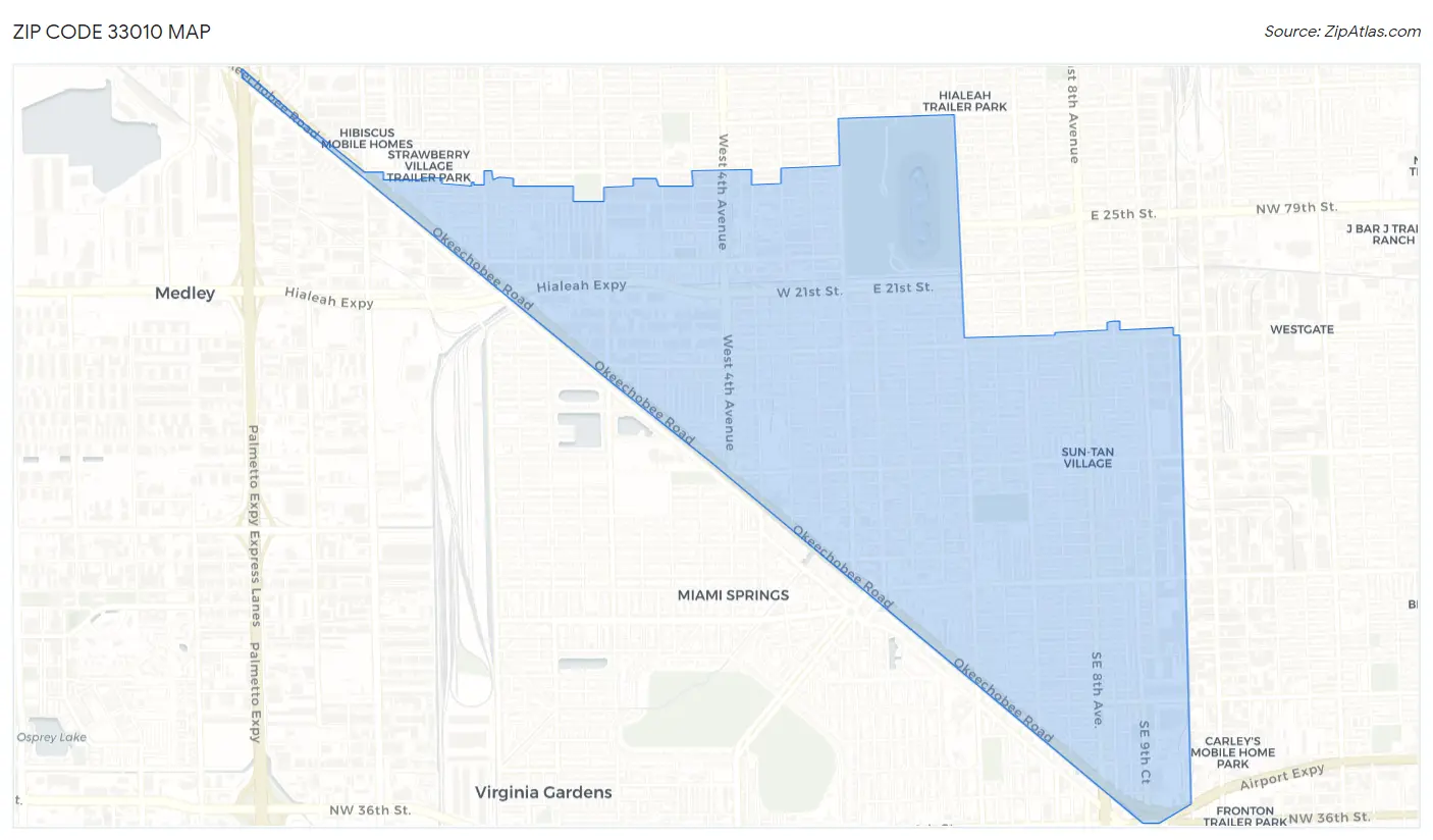 33010 Zip Code Hialeah, FL 2023 Zip Atlas