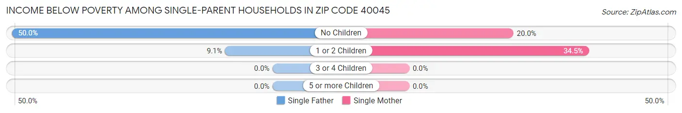 Income Below Poverty Among Single-Parent Households in Zip Code 40045