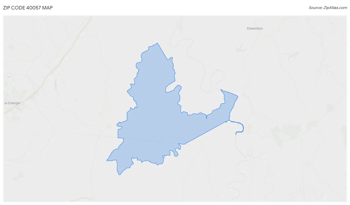 Zip Code 40057 Map