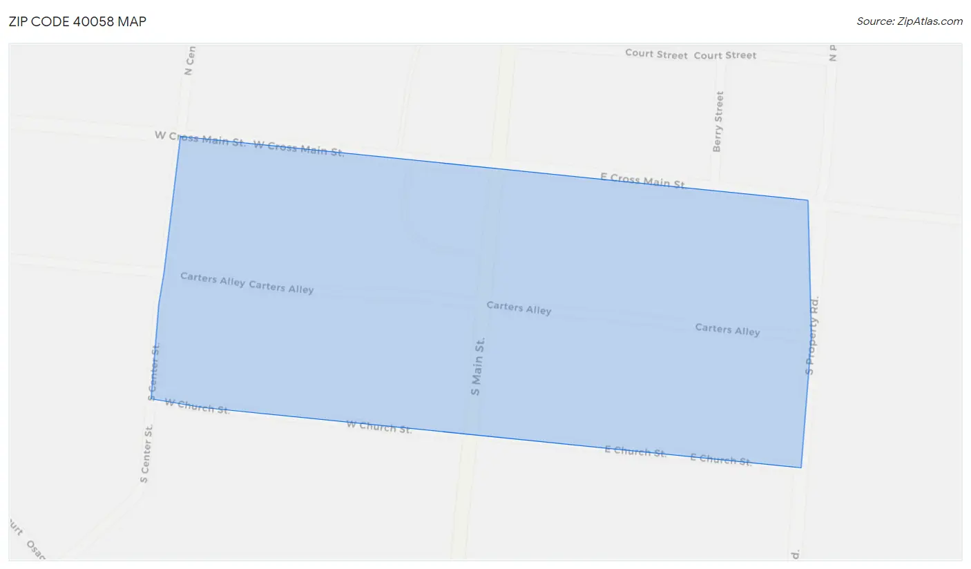 Zip Code 40058 Map