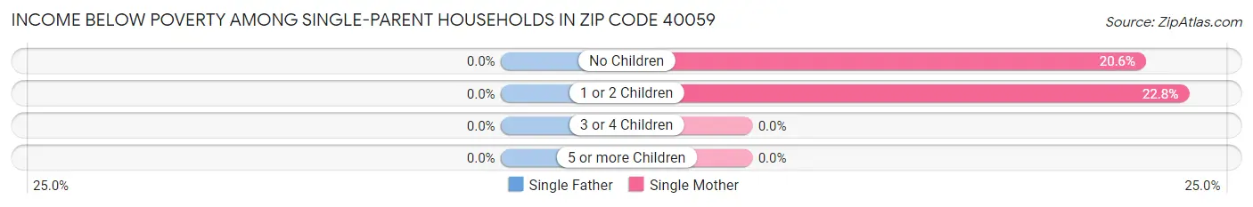 Income Below Poverty Among Single-Parent Households in Zip Code 40059