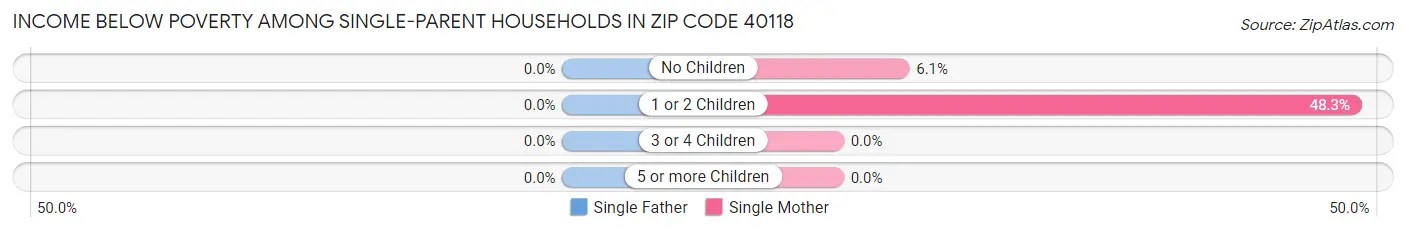 Income Below Poverty Among Single-Parent Households in Zip Code 40118