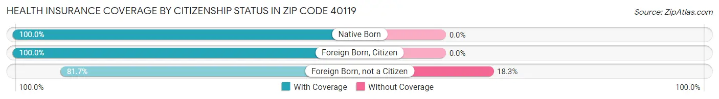 Health Insurance Coverage by Citizenship Status in Zip Code 40119