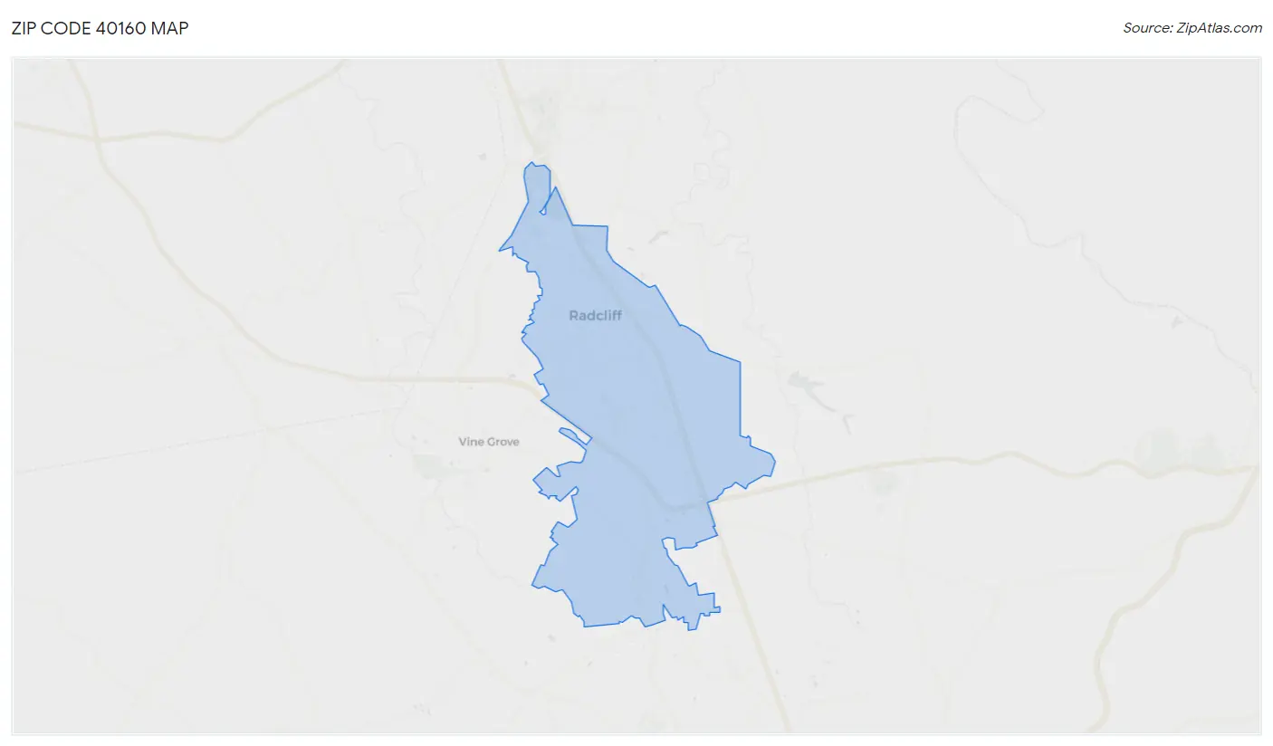Zip Code 40160 Map