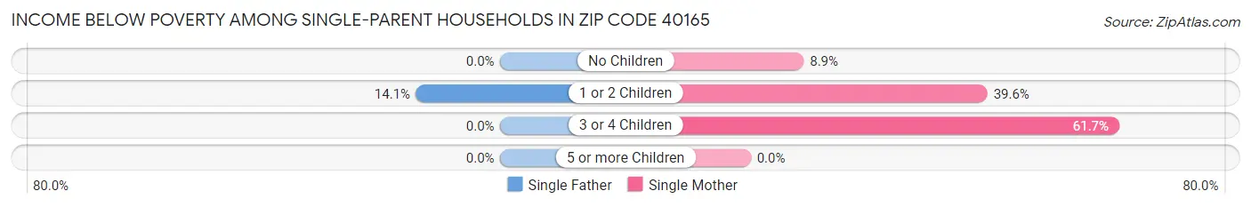 Income Below Poverty Among Single-Parent Households in Zip Code 40165