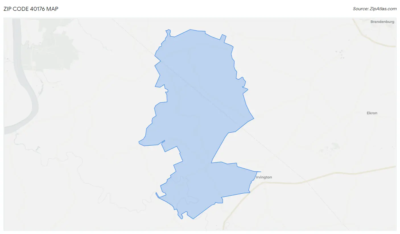 Zip Code 40176 Map